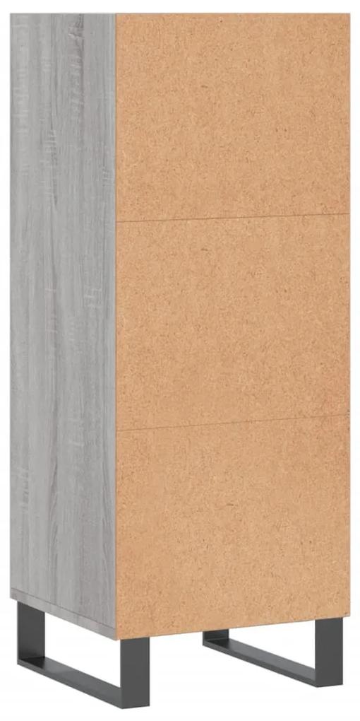 Credenza grigio sonoma 34,5x32,5x90 cm in legno multistrato