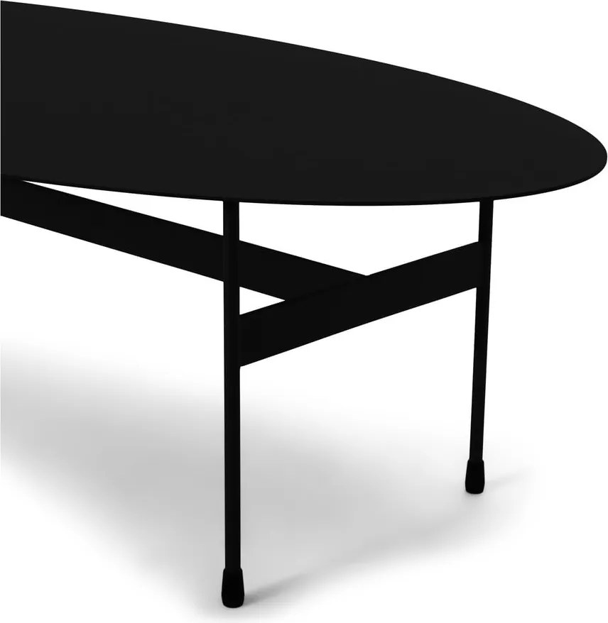 Tavolino da salotto nero in metallo 39x120 cm Mira – Spinder Design