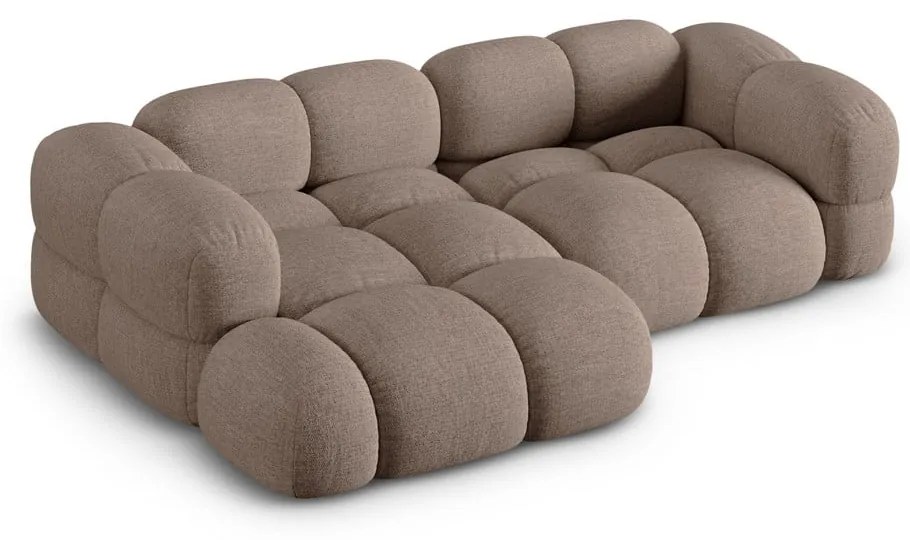 Divano angolare marrone (con penisola a sinistra/con chaise lounge) Loretto – Cosmopolitan Design