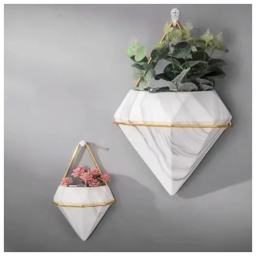 SET 2x Fioriera da parete SEMELA 23x20 cm oro