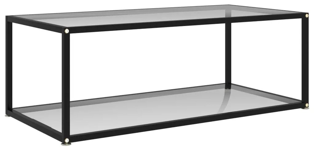 322897 Vidaxl Coffee Table Transparent 100x50x35 Cm Tempered Glass /