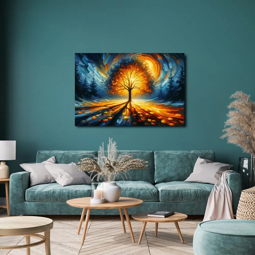 Quadro su tela – Albero della vita al centro di una foresta scura