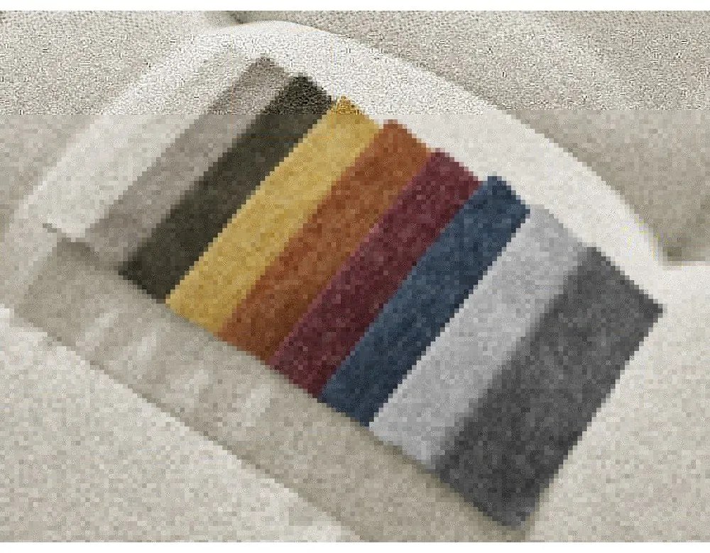 Divano angolare bianco allungabile/con contenitore (con penisola a destra/con chaise lounge) con rivestimento in ciniglia Roxelane – Bobochic Paris