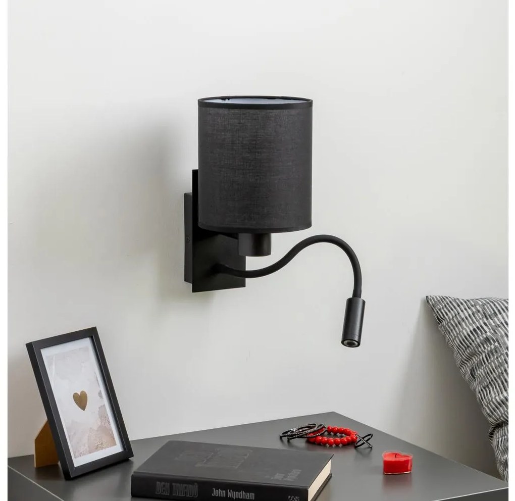 Brilagi - Applique a LED NUBILA 1xE27/25W/230V + LED/3W nero