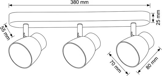 Brilagi - Faretto NUGGET 3xGU10/30W/230V nero/oro
