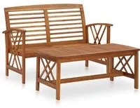 Set Divani da Giardino 2 pz in Legno Massello di Acacia cod mxl 35849