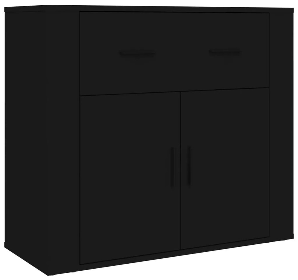 Credenza Nera in Legno Multistrato