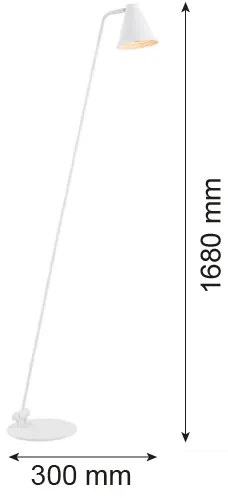 Argon 8001 - Lampada da terra AVALONE 1xE27/15W/230V bianco