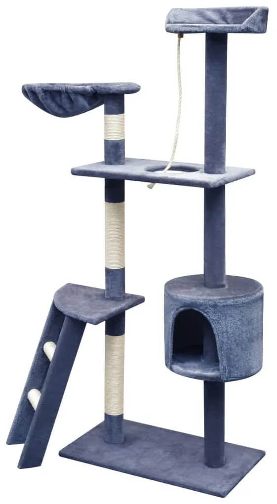 Albero per gatti con tiragraffi sisal 150 cm blu scuro