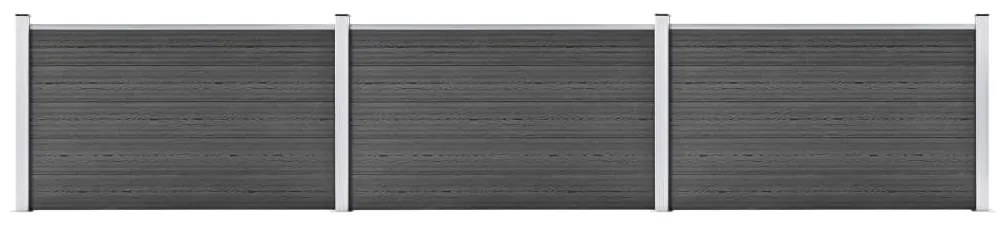 Set Pannelli Di Recinzione İn Wpc 526x105 Cm Nero /