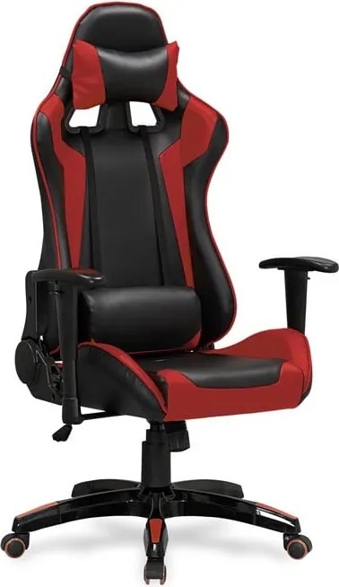 Sedia da ufficio Defender in nero rosso