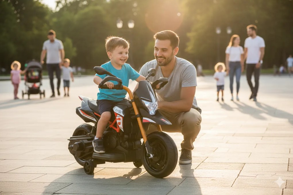 Moto Elettrica per Bambini 6V Aprilia Dorsoduro Small Nera...
