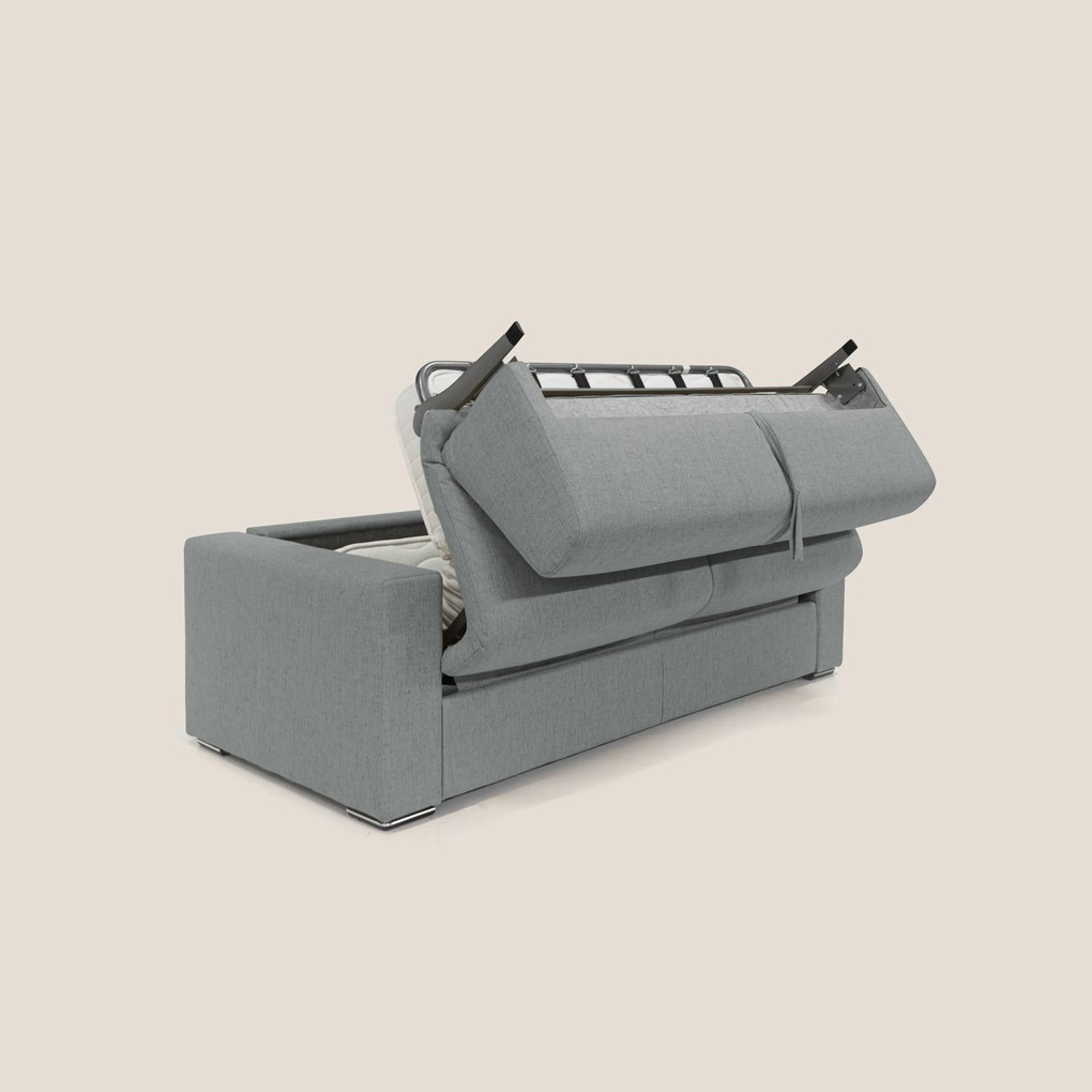 Nixon Divano letto matrimoniale con materasso 20 cm in tessuto impermeabile T03 grigio
