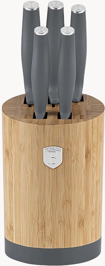 Set coltelli da cucina con supporto in bambù Aspen 6 pz