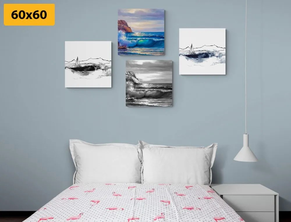 Set di quadri – Imitazione di mare dipinto