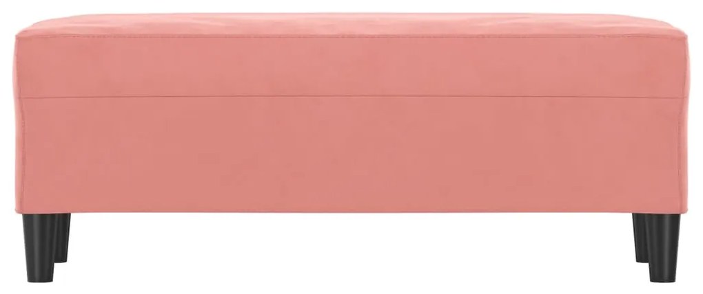 Panca rosa 100x35x41 cm in velluto