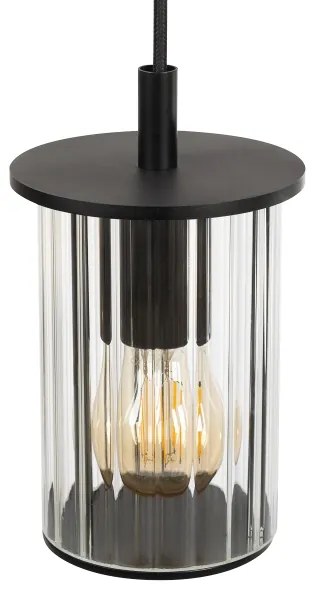 Argon 8751 - Lampadario da esterno a sospensione con filo NORFOLK 1xE27/15W/230V IP44 nero