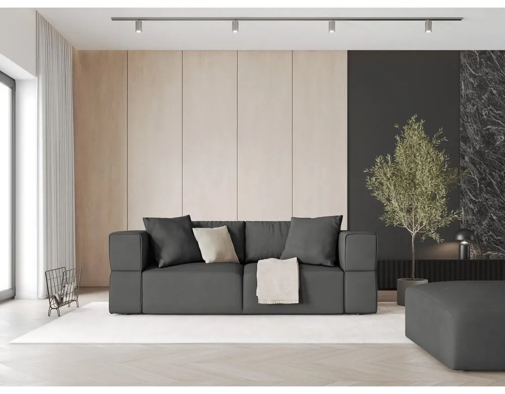 Divano grigio scuro 214 cm Esther - Milo Casa