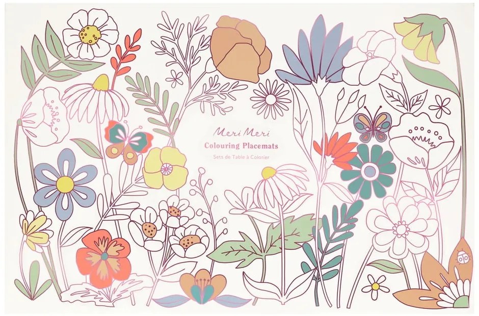 Tovagliette di carta in set da 8 pezzi 28x42,5 cm Butterflies & Flowers - Meri Meri