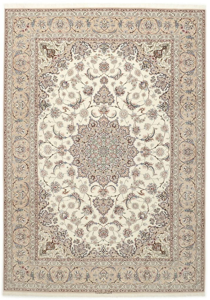 Isfahan Tappeto 360x260 (Iran) Annodato A Mano
