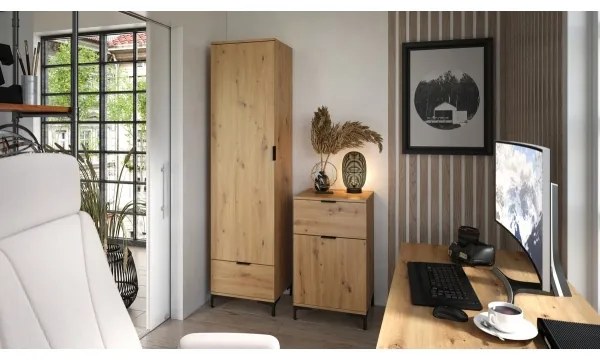 Armadietto con cassetto LORA quercia artisan