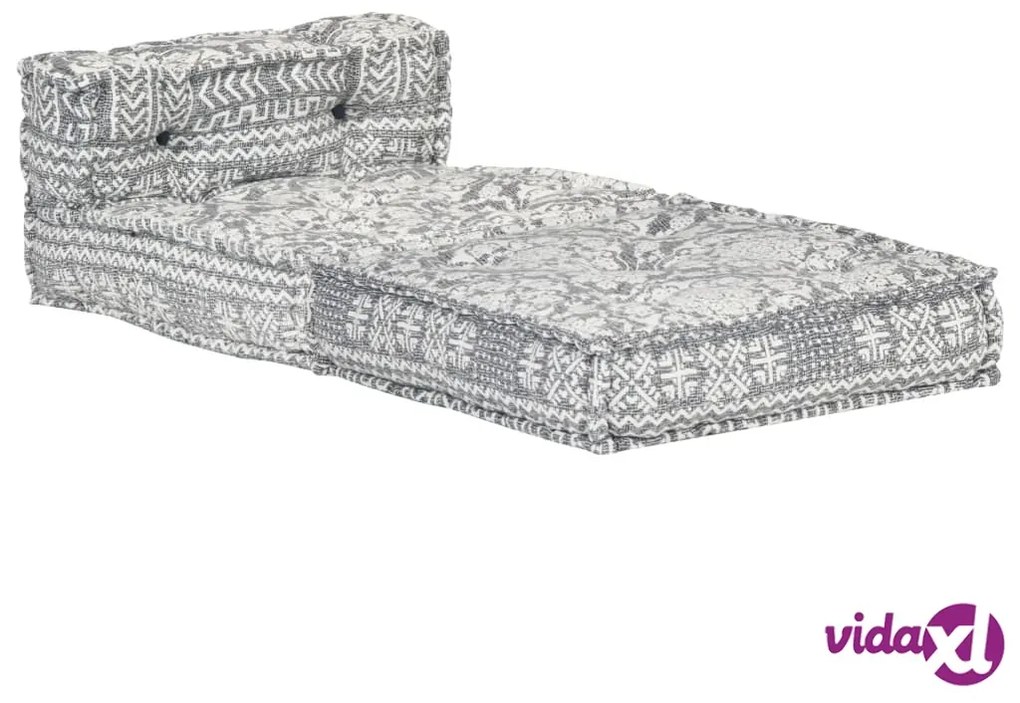 vidaXL Pouf Modulare Grigio Chiaro in Tessuto