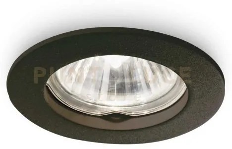 Jazz faretto da incasso nero 1 luce attacco gu10 d.7,3cm