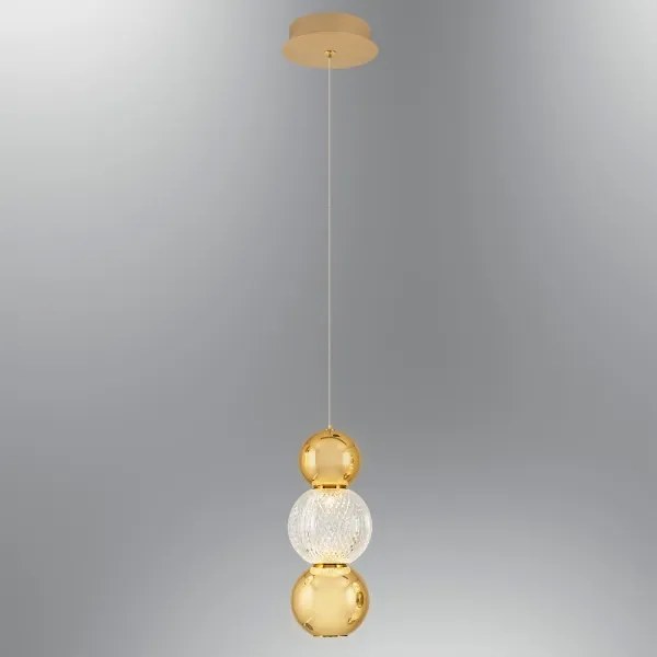 Lampadario a sospensione su cavo CREMONA LED/5W/230V 3000K oro