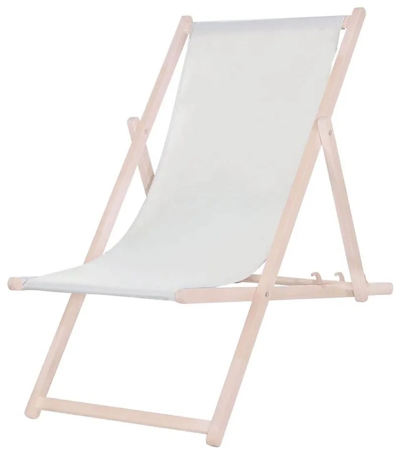 Lettino da giardino grigio/faggio