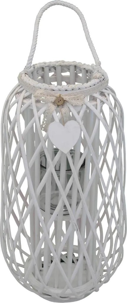 GENEVIEVE - lanterna in vimini tondo 18 x 66 cm