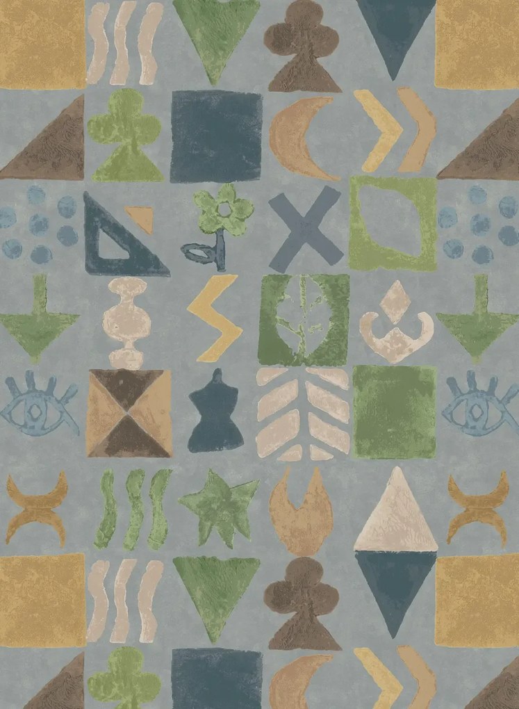 GP & J Baker Carta da parati Potato Print - Blue