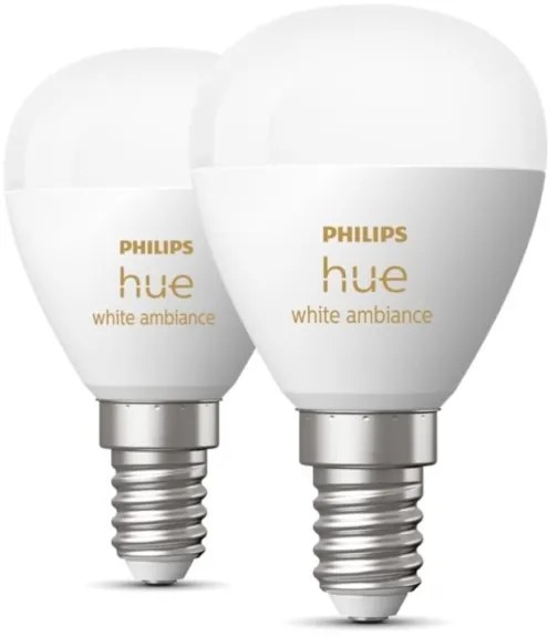 SET 2x Lampadina LED dimmerabile Philips Hue WHITE AMBIANCE P45 E14/5,1W/230V