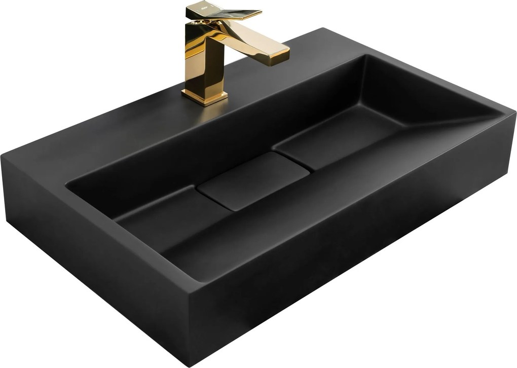 Lavabo in conglomerato GOYA BLACK MAT 60CM