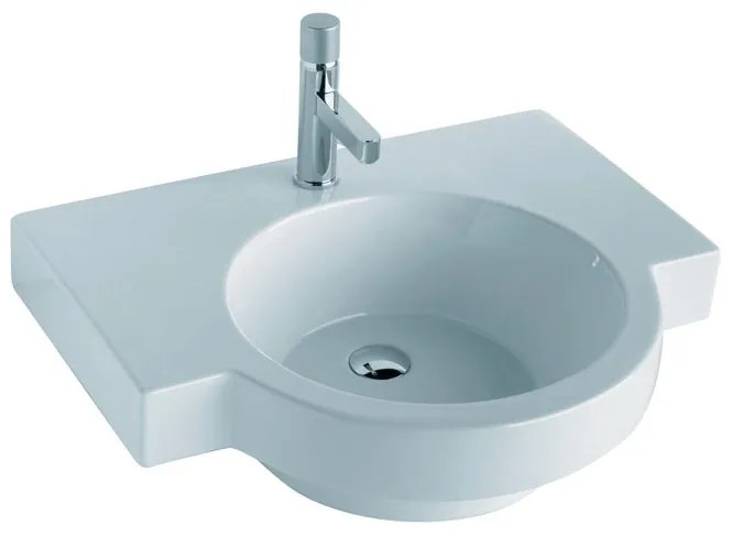 Lavabo sospeso rettangolare Tutto Evo H 18 x P 18 cm in ceramica bianco