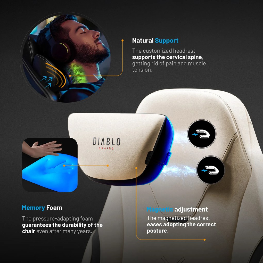 Sedia Da Gaming Diablo X.Eye Prime, Normal Size, Desert Storm