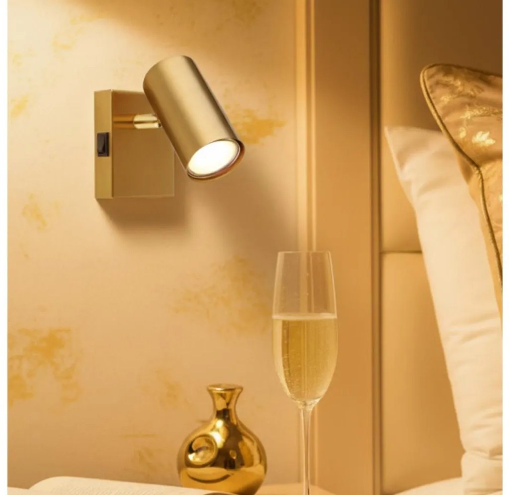 Globo 57911-1GO - Faretto da parete ROBBY 1xGU10/25W/230V oro