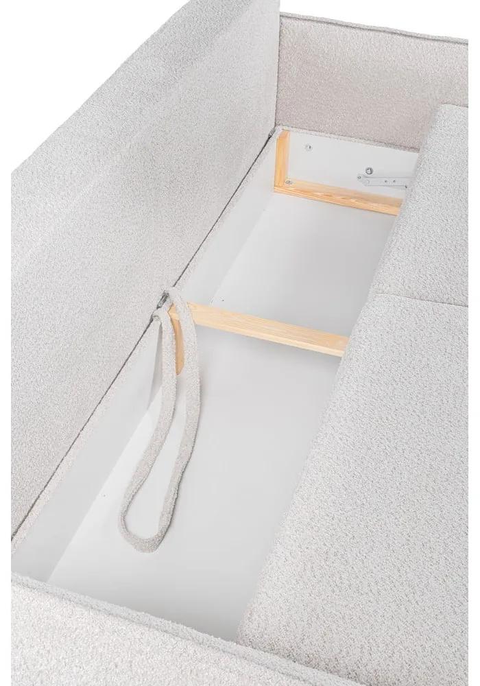Divano letto in tessuto bouclé beige 215 cm Patti - Bonami Selection