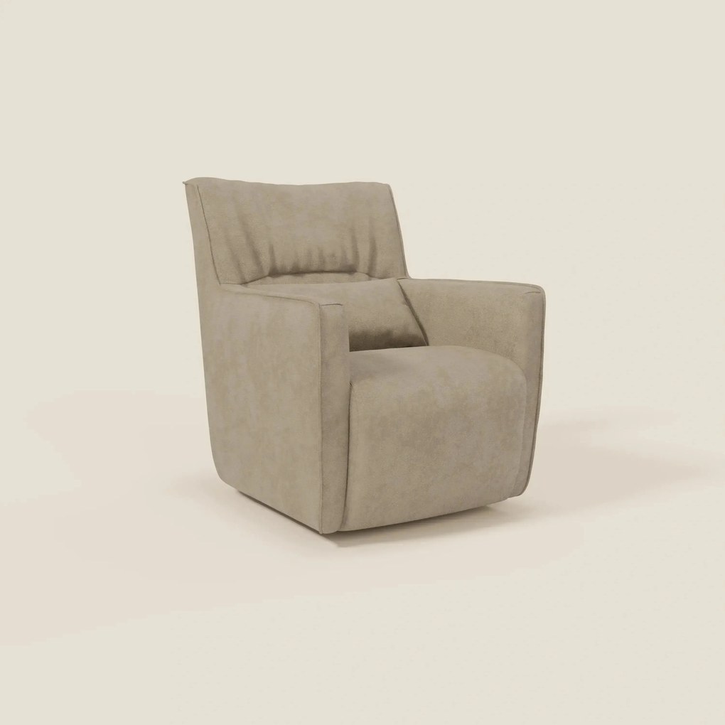 Tulla Poltrona girevole in tessuto impermeabile T02 beige
