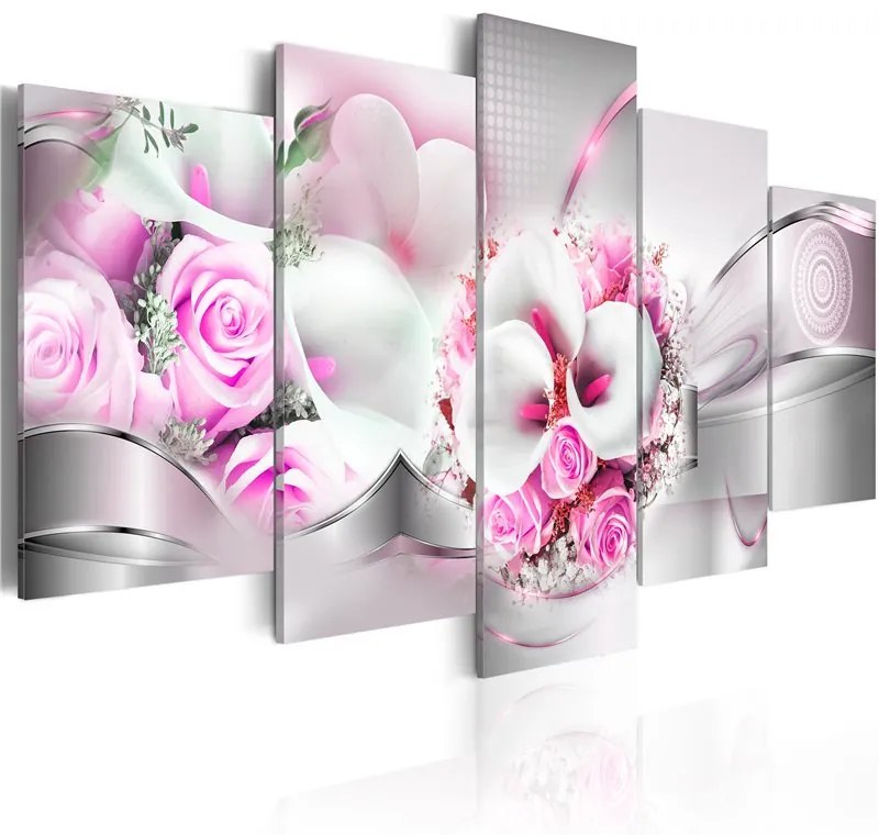 Quadro Pink Marriage  Colore Grigio, Dimensioni e Misure 200x100