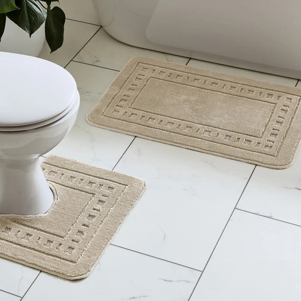 Set di tappetini per il bagno marrone chiaro 2 pz per WC 50x80 cm Armoni – Catherine Lansfield