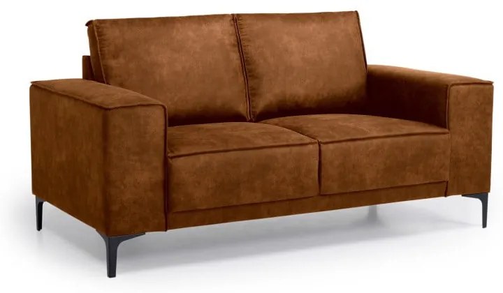 Divano in similpelle marrone cognac 164 cm Copenhagen - Scandic