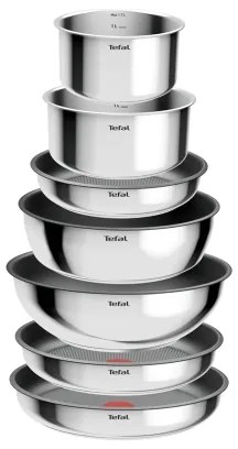 Tefal - Set di pentole da 15 pezzi INGENIO COOK in acciaio inox