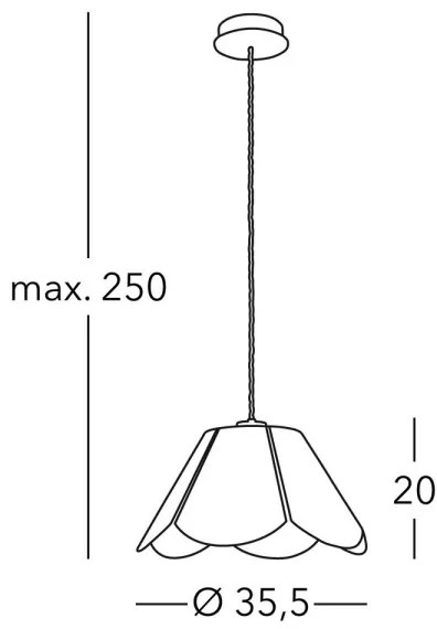 Kolarz A1346.31.W - Lampadario a sospensione con filo BLOOM 1xE27/100W/230V
