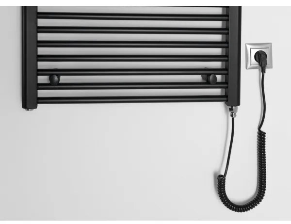 Aqualine - Radiatore elettrico da bagno DIRECT-E 400W/230V 96 cm opaco nero