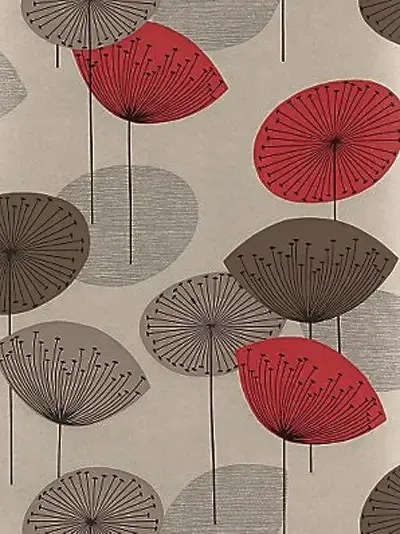 Sanderson Carta da parati Dandelion Clocks - Rot