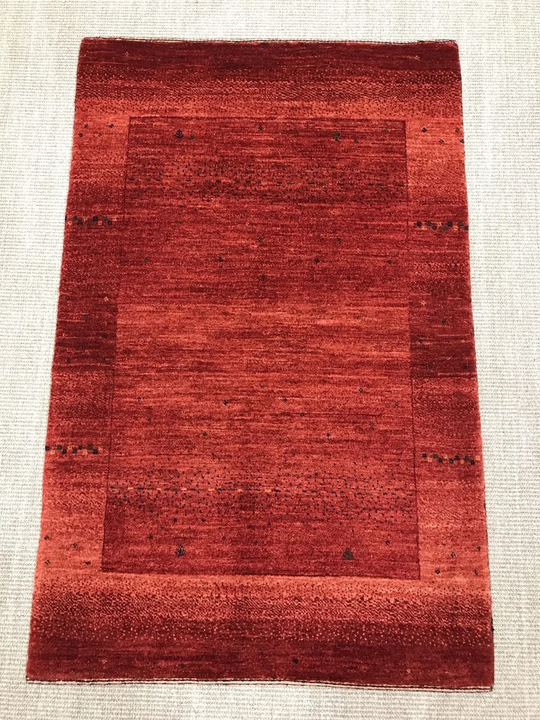 Loribaft Tappeto 130 x 80 Rosso (Iran) Annodato A Mano