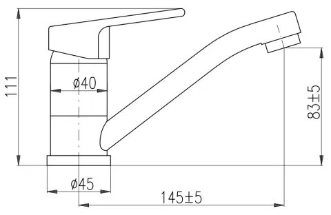 RAV Slezák CO115.0 - Miscelatore per lavabo COLORADO 11,1 cm cromo lucido