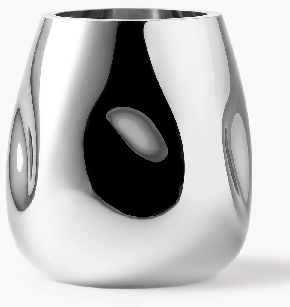 Vaso piccolo in vetro soffiato Mirror, alt. 17 cm