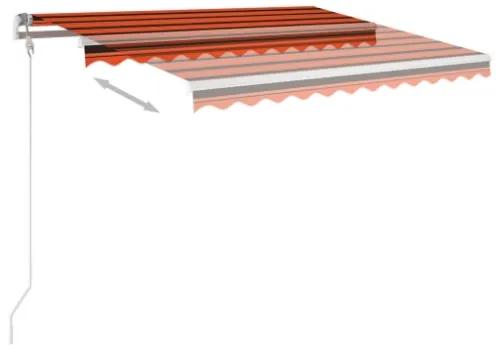 Tenda da Sole Retrattile Automatica 300x250cm Arancione Marrone
