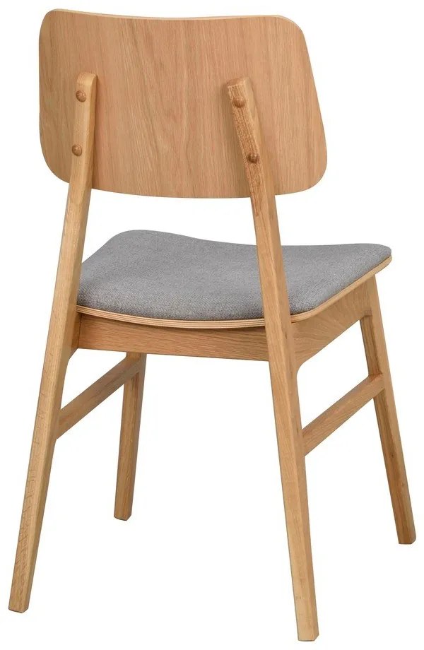 Sedia da pranzo marrone chiaro con seduta grigio chiaro Nagano - Rowico